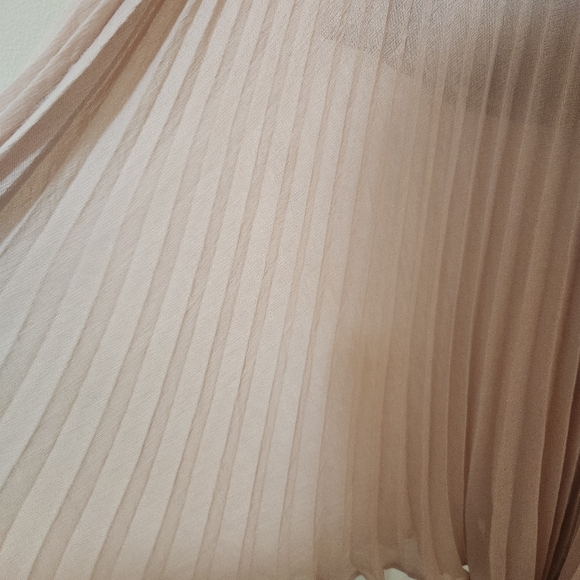 BCBGMaxAzria Estel Maxi Pleated Maxi Skirt Bare Pink XXS - Picture 5 of 9